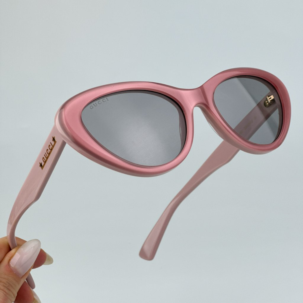 Gucci Gg1170s 004 Brand New Sunglasses Pink Grey Cat Eye Women